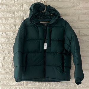 GAP Men's Forest Green Puffer Jacket